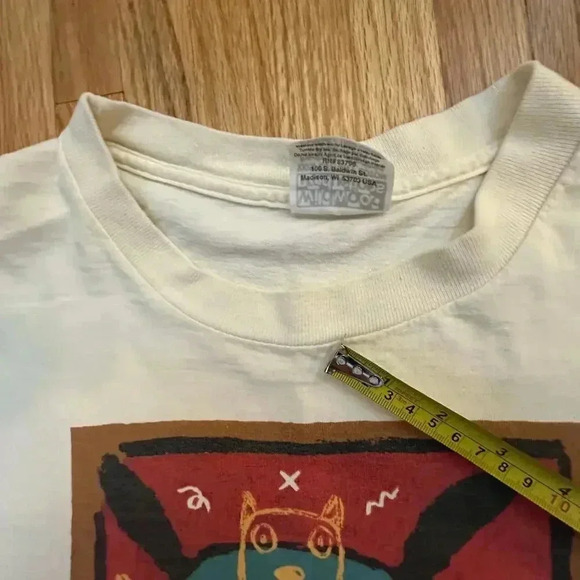 VINTAGEx 90s Gary Baseman Dog Art Shirt XL Wildwood Productions - Picture 8 of 8